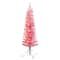4ft. Pre-Lit Cotton Candy Pink Flocked Fir Artificial Christmas Tree, Clear Lights